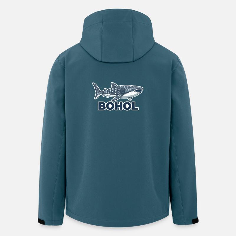 Bohol Walhai Motiv - Recycelte Männer Softshell-Jacke von Stanley/Stella - Dunkles Petrol