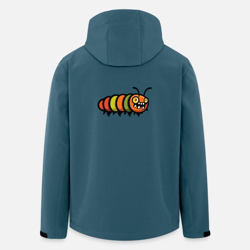 Wurm Halloween Comic Lustig - Recycelte Männer Softshell-Jacke von Stanley/Stella - Dunkles Petrol