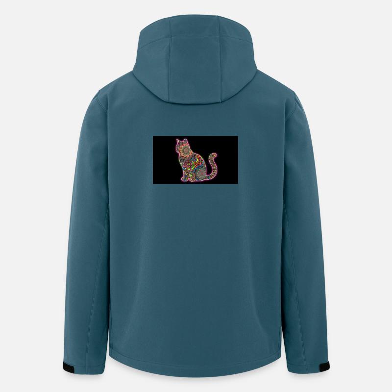 Psychedelic Cat Patterns - Men’s Recycled Softshell Jacket by Stanley/Stella - stargazer