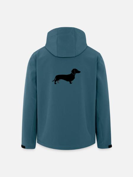 Dackel Hund Silhouette - Recycelte Männer Softshell-Jacke von Stanley/Stella - Dunkles Petrol