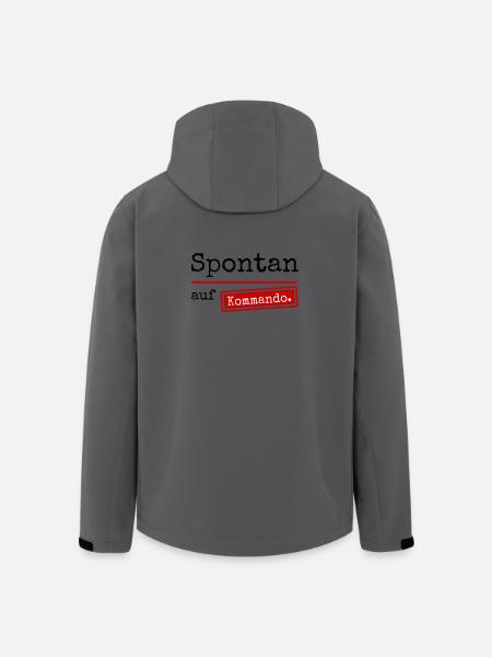 Spontan auf Kommando_weiss - Recycelte Männer Softshell-Jacke von Stanley/Stella - Dunkles Petrol