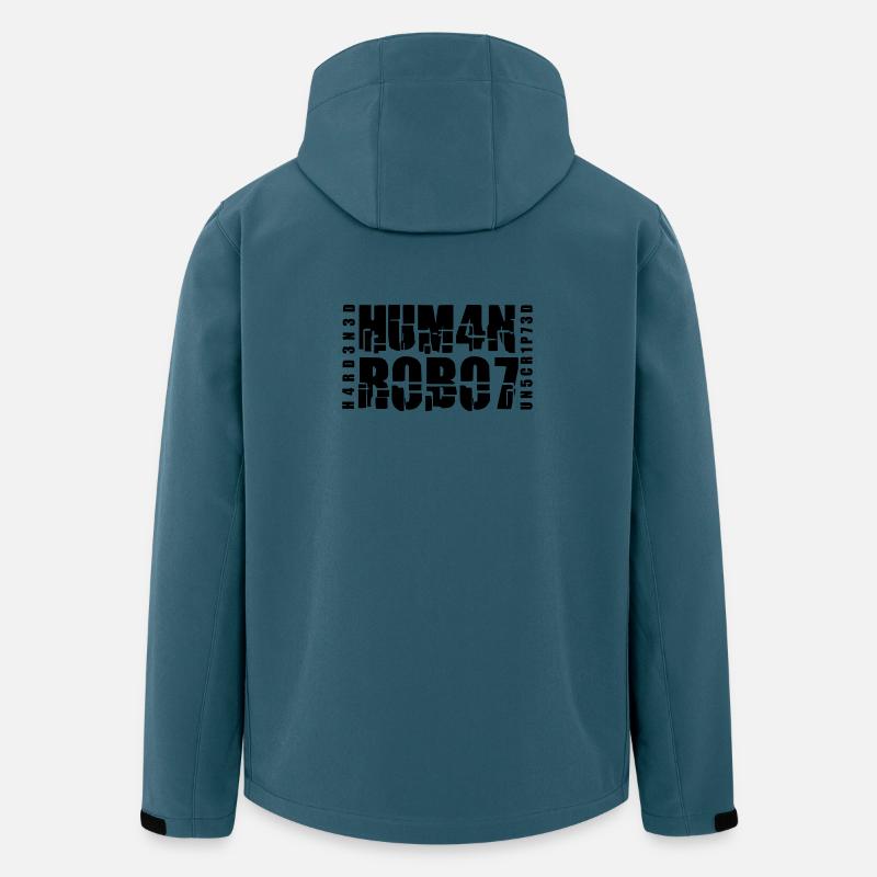 hardened human robot unscripted - Recycelte Männer Softshell-Jacke von Stanley/Stella - Dunkles Petrol