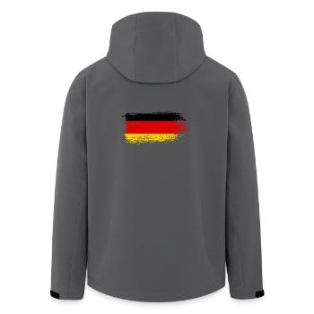 Pinselstrich Deutsche Flagge - Recycelte Männer Softshell-Jacke von Stanley/Stella - Dunkles Petrol - Hinten - AI Model Male 185 light (185cm)