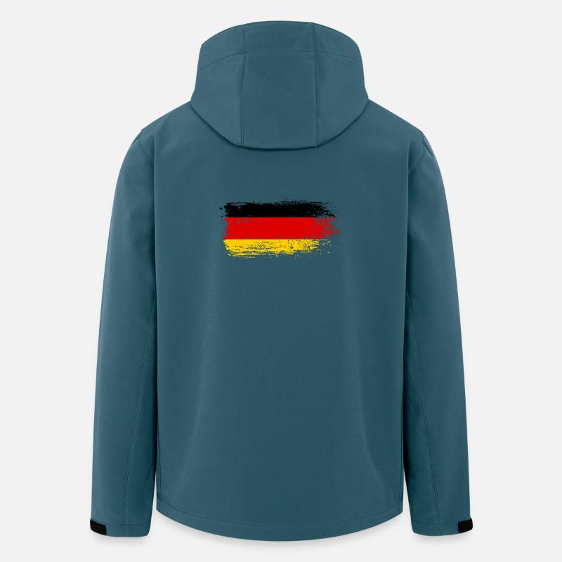 Pinselstrich Deutsche Flagge - Recycelte Männer Softshell-Jacke von Stanley/Stella - Dunkles Petrol