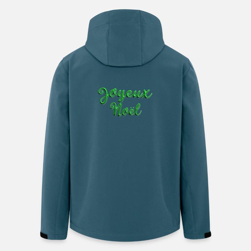 Joyeux Noël Vert Sapin - Veste softshell homme en polyester recyclé Stanley/Stella - bleu pétrole foncé