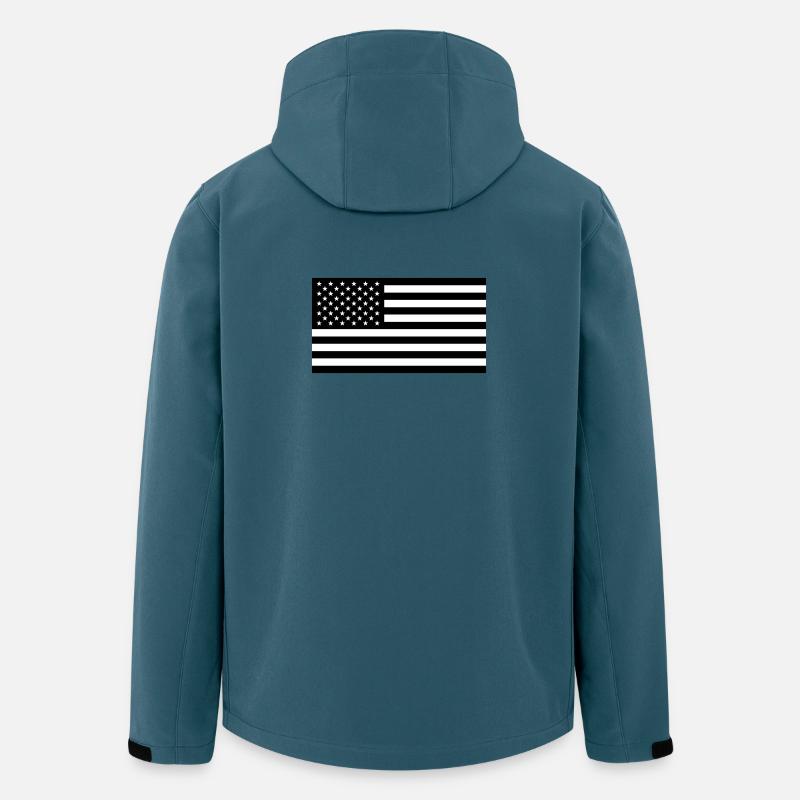 DIE AMERIKANISCHE FLAGGE - Recycelte Männer Softshell-Jacke von Stanley/Stella - Dunkles Petrol
