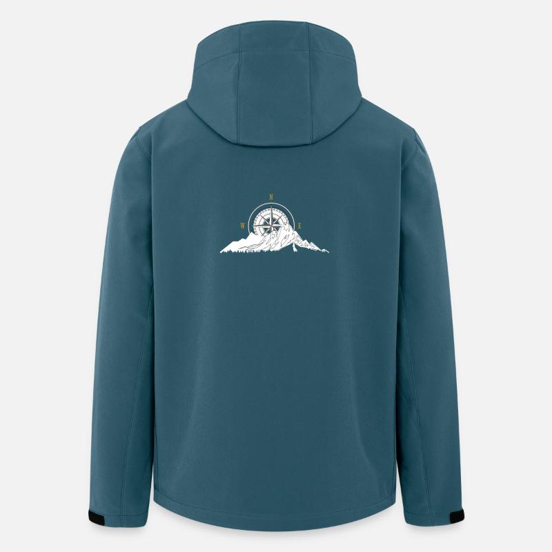 Berg und Kompass - Recycelte Männer Softshell-Jacke von Stanley/Stella - Dunkles Petrol