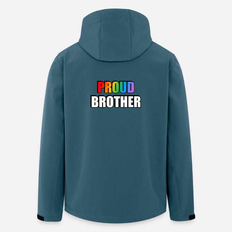 Stolzer Bruder LGBT Pride Regenbogen - Recycelte Männer Softshell-Jacke von Stanley/Stella - Dunkles Petrol
