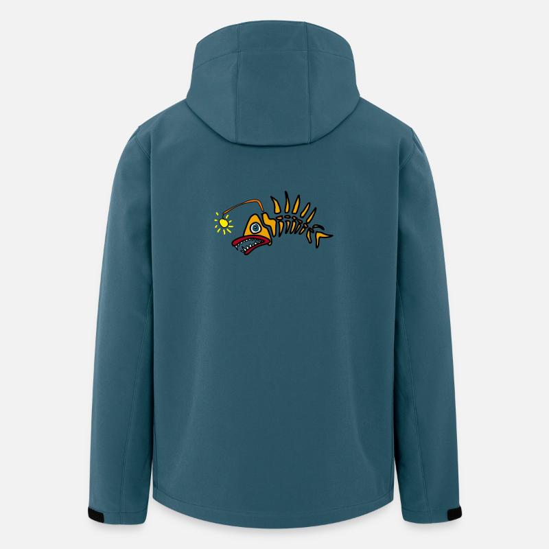 Skelettfisch mit Sonnenakzent - Recycelte Männer Softshell-Jacke von Stanley/Stella - Dunkles Petrol