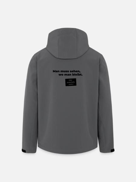 sehen wo man bleibt - Recycelte Männer Softshell-Jacke von Stanley/Stella - Dunkles Petrol