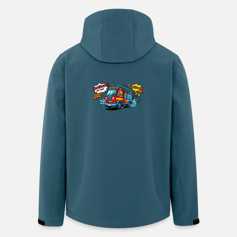 Brigade des pompiers de Bär - Veste softshell homme en polyester recyclé Stanley/Stella - bleu pétrole foncé