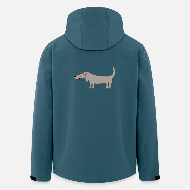 Dackel - Recycelte Männer Softshell-Jacke von Stanley/Stella - Dunkles Petrol