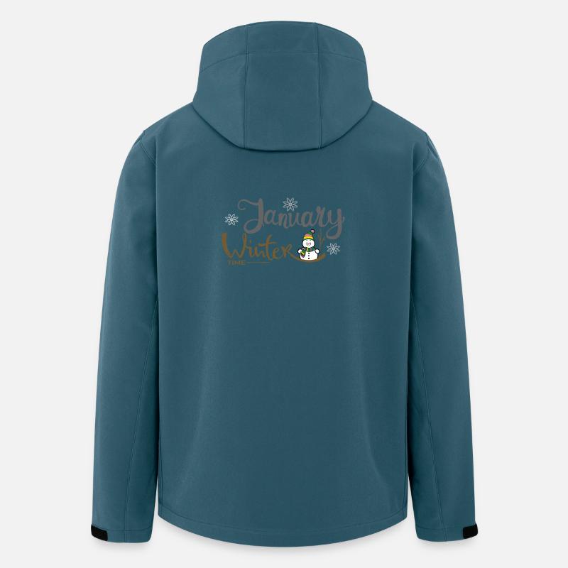 Januar Winterzeit Schneemann - Recycelte Männer Softshell-Jacke von Stanley/Stella - Dunkles Petrol