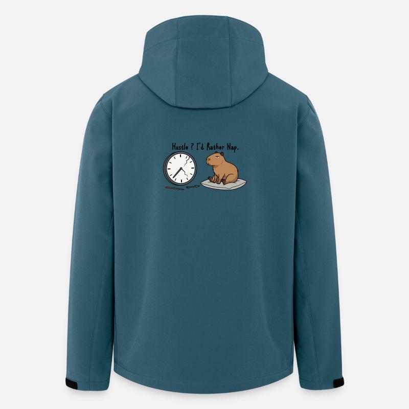 Capybara-Nickerchen-Humor Kaputte Uhr - Recycelte Männer Softshell-Jacke von Stanley/Stella - Dunkles Petrol
