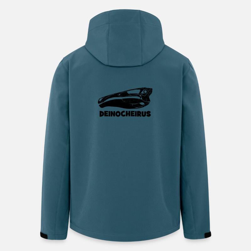 Fossile du crâne de Deinocheirus - Veste softshell homme en polyester recyclé Stanley/Stella - bleu pétrole foncé