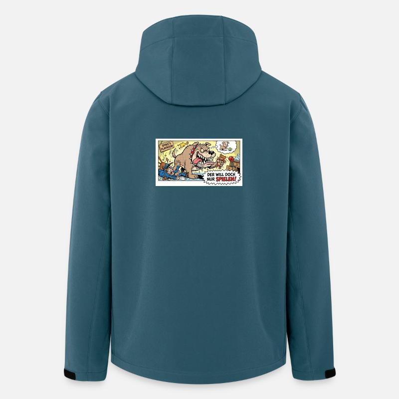 Der will doch nur spielen - Recycelte Männer Softshell-Jacke von Stanley/Stella - Dunkles Petrol