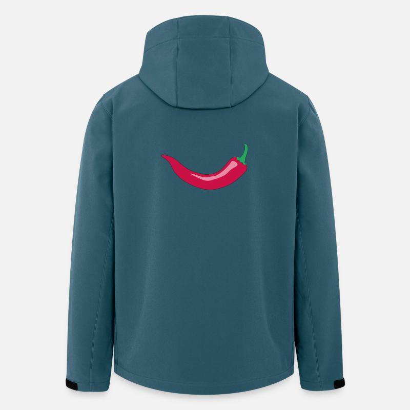 Red Chili Smile - Recycelte Männer Softshell-Jacke von Stanley/Stella - Dunkles Petrol