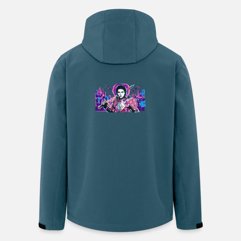 Neon Knight with Heart Shield - Men’s Recycled Softshell Jacket by Stanley/Stella - stargazer