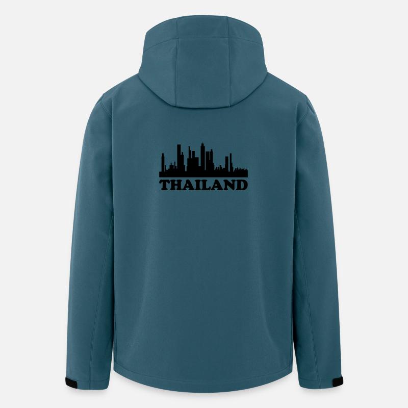 Thailand Skyline - Recycelte Männer Softshell-Jacke von Stanley/Stella - Dunkles Petrol