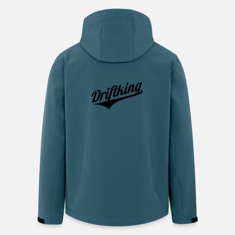 Rétro à la dérive - Veste softshell homme en polyester recyclé Stanley/Stella - bleu pétrole foncé