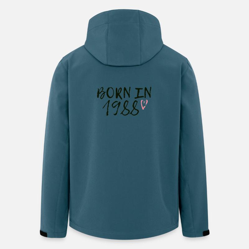 BORN IN1988 - Recycelte Männer Softshell-Jacke von Stanley/Stella - Dunkles Petrol