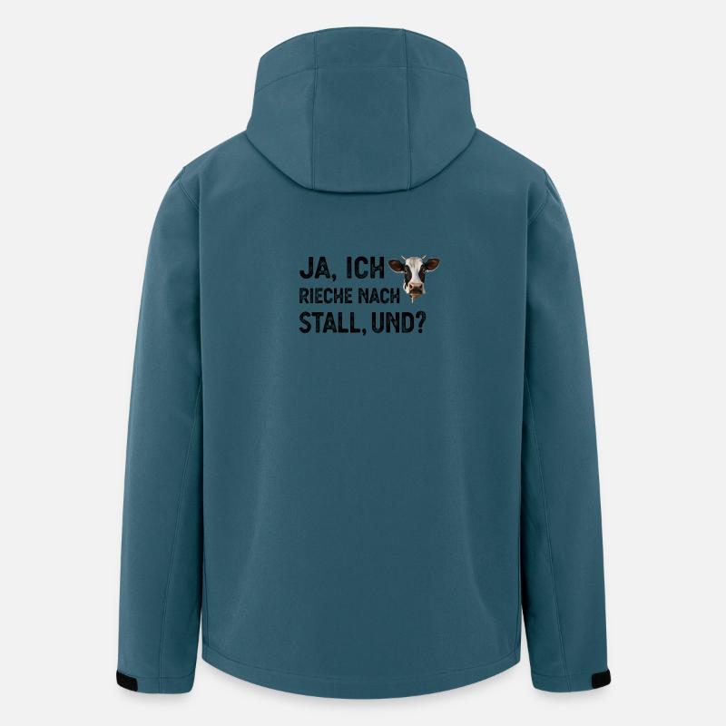 Kuh Landwirt - Recycelte Männer Softshell-Jacke von Stanley/Stella - Dunkles Petrol