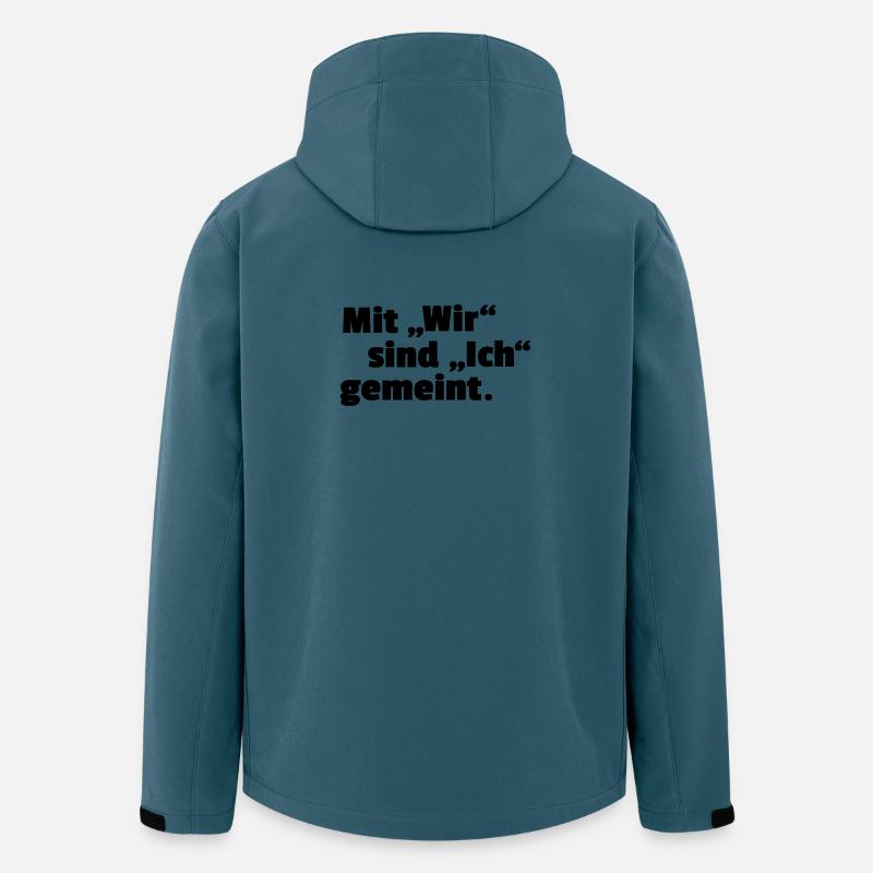 Mit Wir sind Ich gemeint - Recycelte Männer Softshell-Jacke von Stanley/Stella - Dunkles Petrol