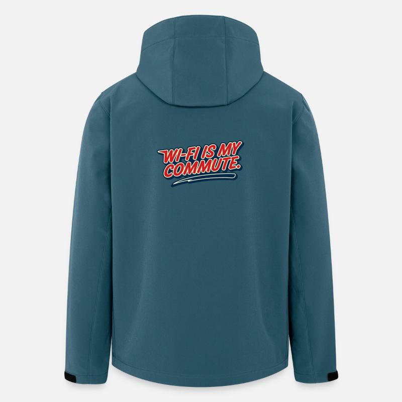 WLAN-Pendel, Hausaufgabe, Humor-Nerd, - Recycelte Männer Softshell-Jacke von Stanley/Stella - Dunkles Petrol