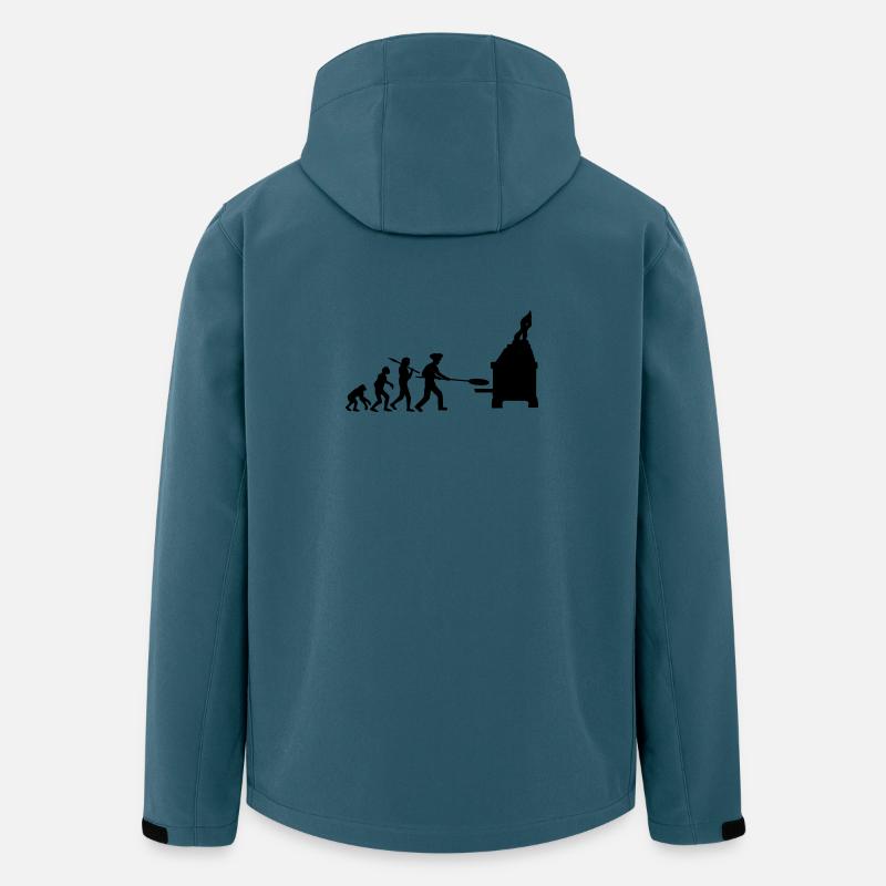 Evolution Pizza Boulanger - Veste softshell homme en polyester recyclé Stanley/Stella - bleu pétrole foncé