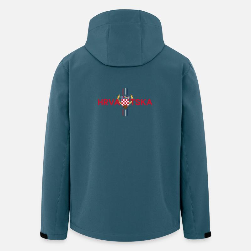 Kroatien Fußball - Recycelte Männer Softshell-Jacke von Stanley/Stella - Dunkles Petrol