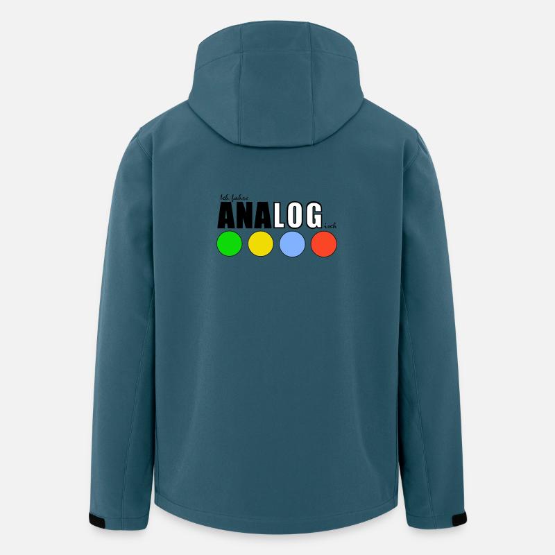 ANALOGisch - Recycelte Männer Softshell-Jacke von Stanley/Stella - Dunkles Petrol