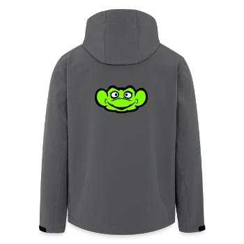 Frog Toad Smiles Funny Comic Happy Cool - Men’s Recycled Softshell Jacket by Stanley/Stella - stargazer - Back - AI Model Male 185 light (185cm)