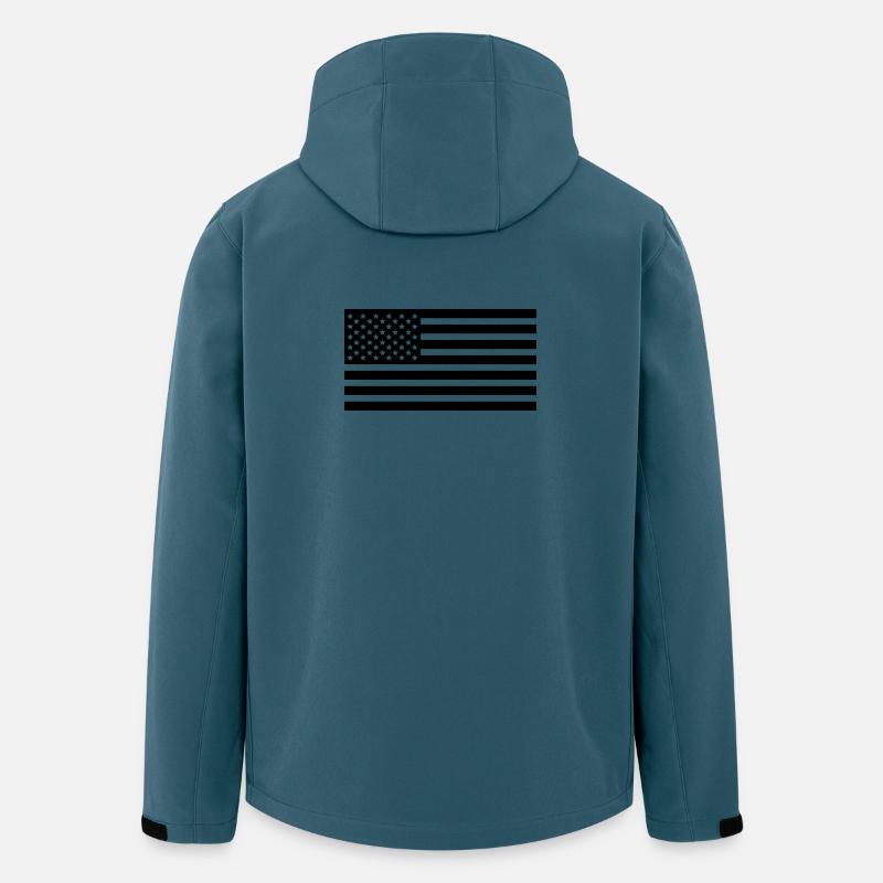 Utiliser des drapeaux - Veste softshell homme en polyester recyclé Stanley/Stella - bleu pétrole foncé