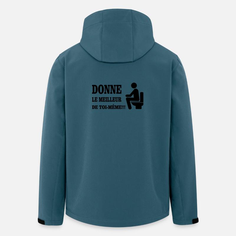 Gib dein Bestes - Recycelte Männer Softshell-Jacke von Stanley/Stella - Dunkles Petrol