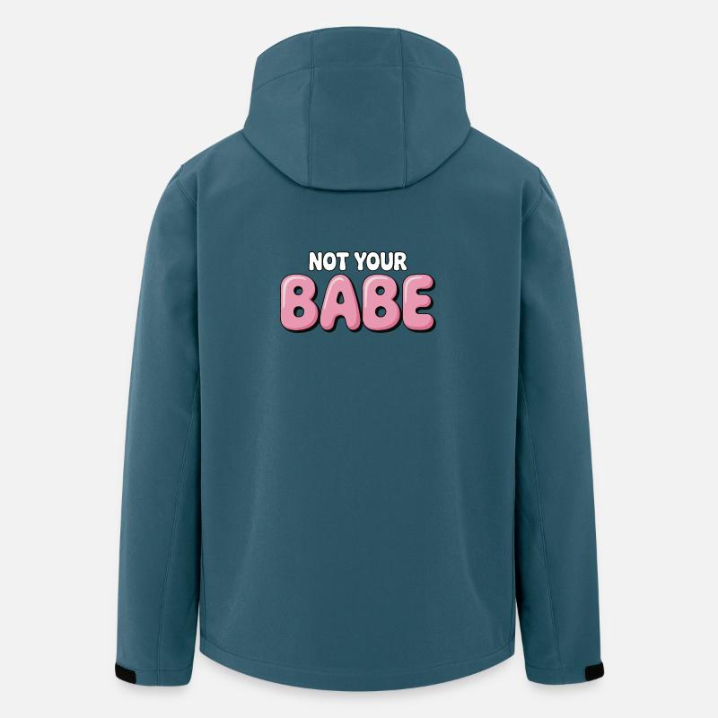 Not Your Babe - Statement Bubble Schrift - Recycelte Männer Softshell-Jacke von Stanley/Stella - Dunkles Petrol