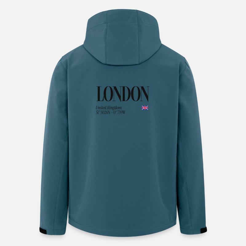 Londres Épuré Carte Postale - Veste softshell homme en polyester recyclé Stanley/Stella - bleu pétrole foncé