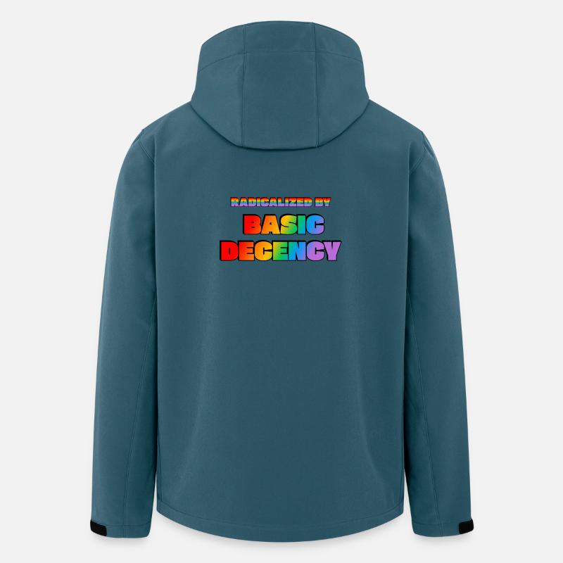 Radicalisés par la décence élémentaire - Veste softshell homme en polyester recyclé Stanley/Stella - bleu pétrole foncé