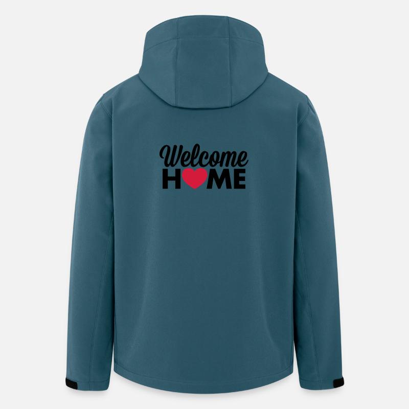 Willkommen zu Hause Herz - Recycelte Männer Softshell-Jacke von Stanley/Stella - Dunkles Petrol