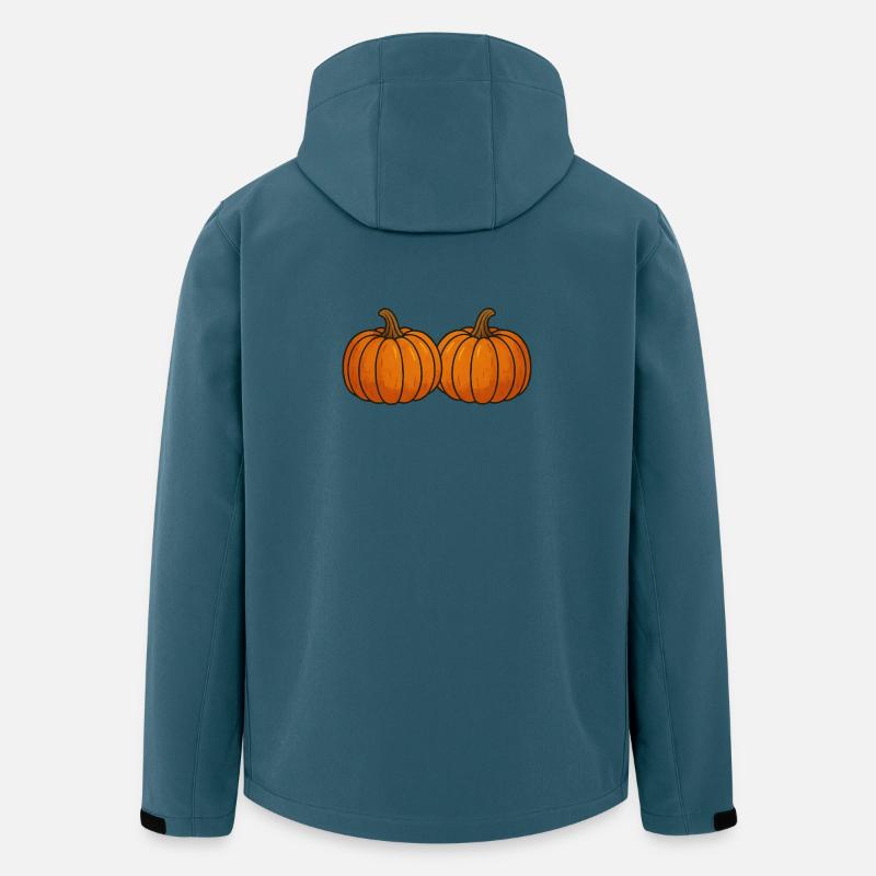 Deux citrouilles dans la lumière d’automne - Veste softshell homme en polyester recyclé Stanley/Stella - bleu pétrole foncé