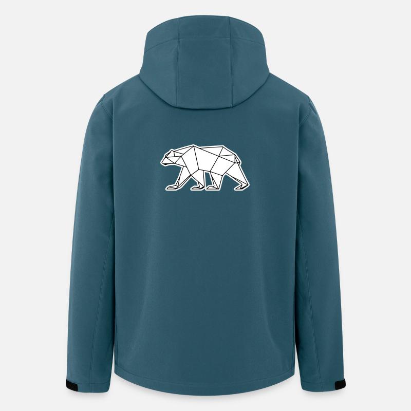 Polar Bär Polygon Eisbär Symbol - Recycelte Männer Softshell-Jacke von Stanley/Stella - Dunkles Petrol