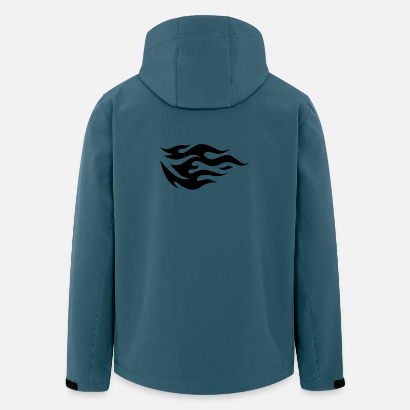 Flammen eines Feuers - Recycelte Männer Softshell-Jacke von Stanley/Stella - Dunkles Petrol