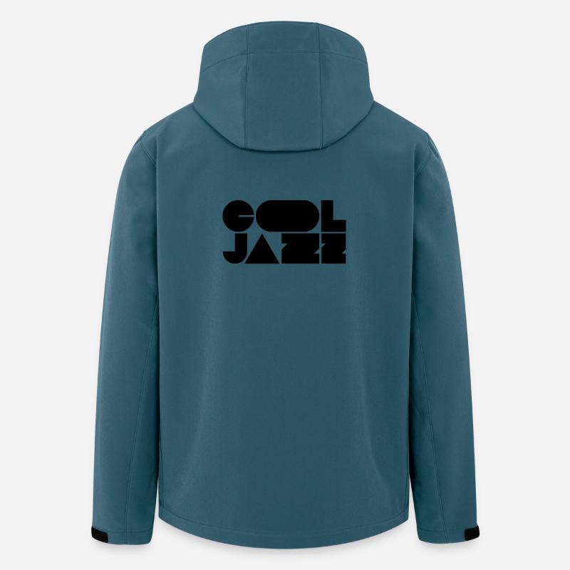 Kühnes, cooles Jazz-Logo-Design - Recycelte Männer Softshell-Jacke von Stanley/Stella - Dunkles Petrol
