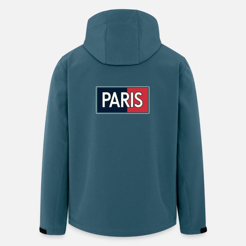 Pariser blaue und rote Blöcke - Recycelte Männer Softshell-Jacke von Stanley/Stella - Dunkles Petrol