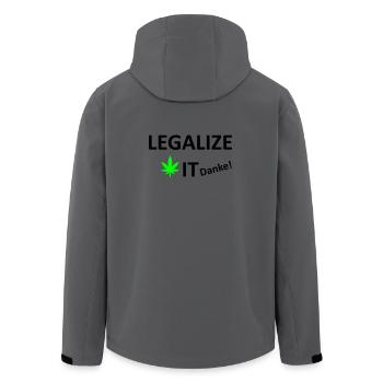 Legalize It weed Cannabis Marihuana - Recycelte Männer Softshell-Jacke von Stanley/Stella - Dunkles Petrol - Hinten - AI Model Male 185 light (185cm)