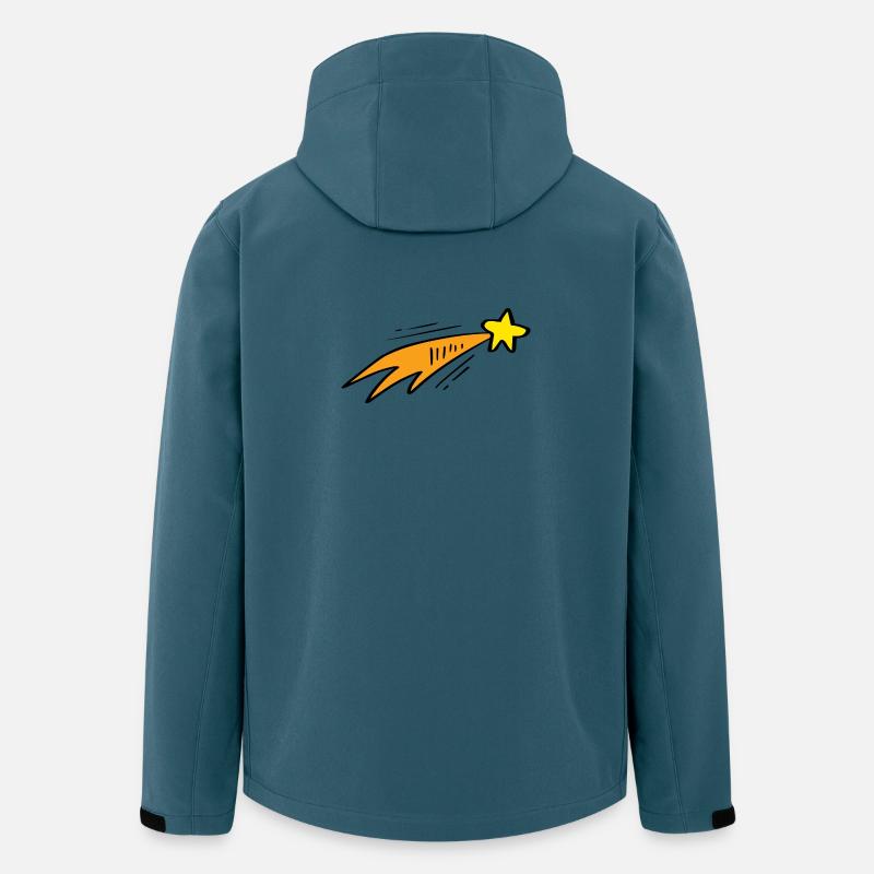 Star Trail Neon-Rakete - Recycelte Männer Softshell-Jacke von Stanley/Stella - Dunkles Petrol