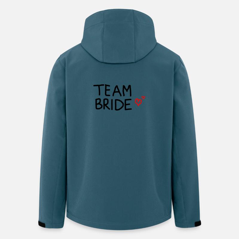 Team Bride - Recycelte Männer Softshell-Jacke von Stanley/Stella - Dunkles Petrol