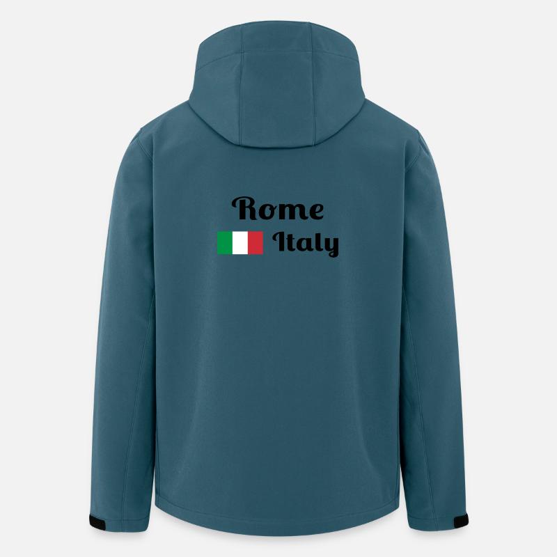 Rom, Italien - Stilvolle Drucke - Recycelte Männer Softshell-Jacke von Stanley/Stella - Dunkles Petrol