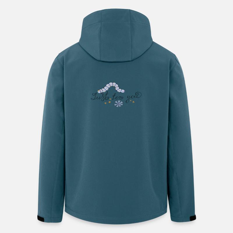 Just for you Raupe - Recycelte Männer Softshell-Jacke von Stanley/Stella - Dunkles Petrol
