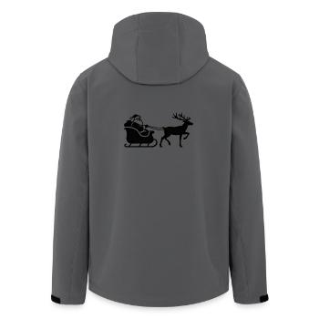 Santa Sleigh Silhouette - Men’s Recycled Softshell Jacket by Stanley/Stella - stargazer - Back - AI Model Male 185 light (185cm)
