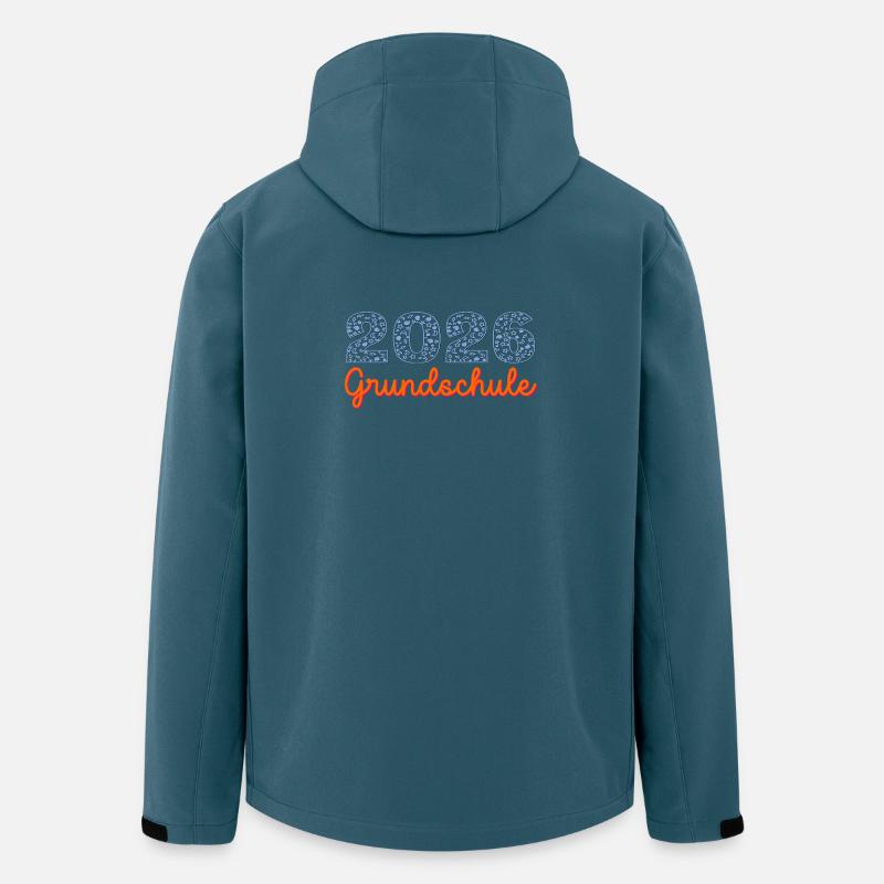 Grundschule Schulkind 2026 Weltraum - Recycelte Männer Softshell-Jacke von Stanley/Stella - Dunkles Petrol